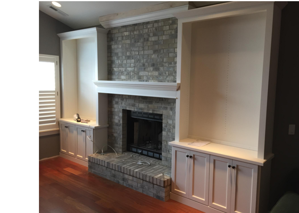 custom fireplace cabinetry